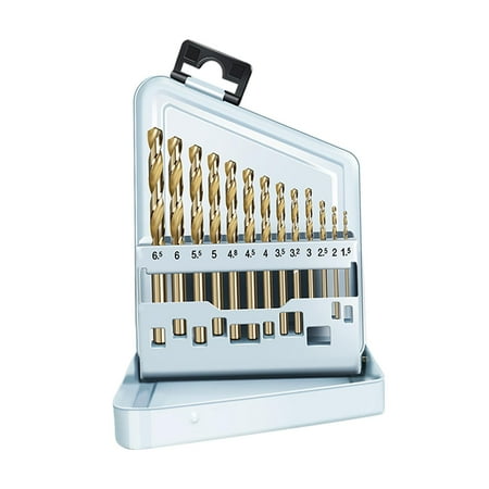13 Pieces Twist Drill Bit Set Hole Punching Drill Bit Multifunction Power Tools Accessories for Engineering with Iron Storage Box M35 M35 Steel
13 Pieces Twist Drill Bit Set Hole Punching Drill Bit Multifunction Power Tools Accessories for Engineering with Iron Storage Box M35 M35 Steel