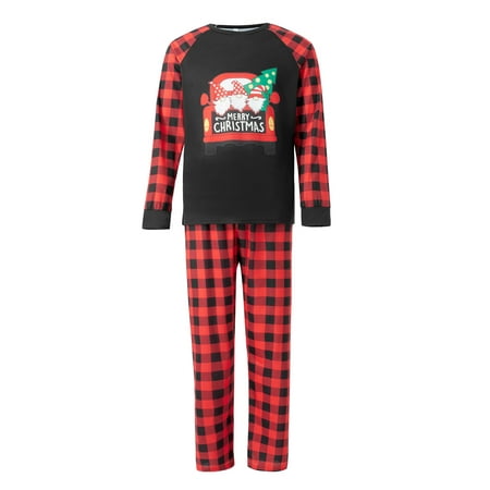 Eyicmarn Christmas Pajamas for Family Long Sleeve Gnome Truck Print Tops + Plaid Pants Set
Eyicmarn Christmas Pajamas for Family Long Sleeve Gnome Truck Print Tops + Plaid Pants Set