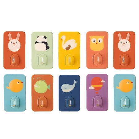 10Pcs Cartoon Sticky Hooks Strong Self Adhesive Hook Decorative Wall Hooks Colorful Cute Sticky Wall Hooks for Hanging Key Hook Water Proof Door Wall Hangers for Office Home Kitchen Bedroom Bathroom
10Pcs Cartoon Sticky Hooks Strong Self Adhesive Hook Decorative Wall Hooks Colorful Cute Sticky Wall Hooks for Hanging Key Hook Water Proof Door Wall Hangers for Office Home Kitchen Bedroom Bathroom