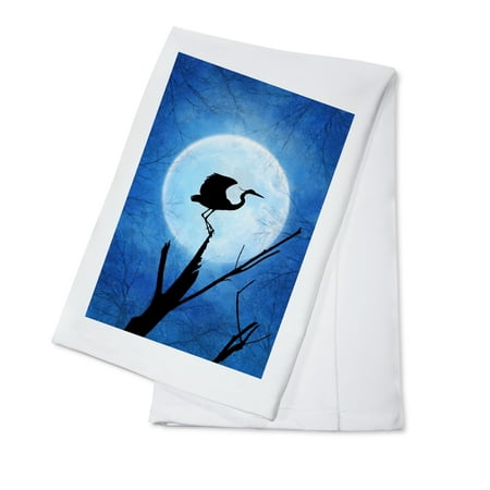 Crane and Moon (100% Cotton Tea Towel Decorative Hand Towel Kitchen and Home)