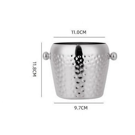 Ice Storage Bucket Stainless Steel Ice Cube Wine Beer Container for Bar Pub KTV