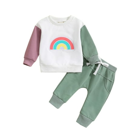 SZXZYGS Boys Shirts Toddler Baby Girl Fall Clothes Rainbow Print Sweatshirt and Elastic Waist Pants Spring Outfit
SZXZYGS Boys Shirts Toddler Baby Girl Fall Clothes Rainbow Print Sweatshirt and Elastic Waist Pants Spring Outfit