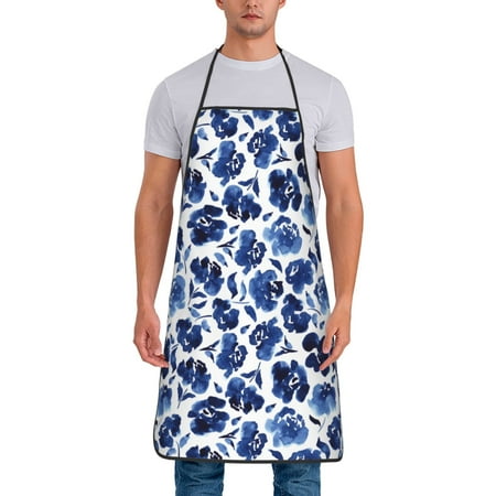Jgfou Blue Ink Flowers Print Anti-fouling Apron for Men Women Waterproof Oil-Proof Kitchen Apron with Adjustable Straps Pocket and No-Pill No-Fade Fabric
Jgfou Blue Ink Flowers Print Anti-fouling Apron for Men Women Waterproof Oil-Proof Kitchen Apron with Adjustable Straps Pocket and No-Pill No-Fade Fabric