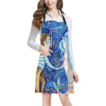ASHLEIGH Sailor and Mermaid Women Men Kitchen Apron Adjustable Bib Apron Front Pockets Perfect for Cooking Baking
ASHLEIGH Sailor and Mermaid Women Men Kitchen Apron Adjustable Bib Apron Front Pockets Perfect for Cooking Baking