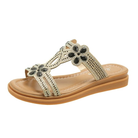 Yzengfg Women s Summer Fashion Bohemian Cool Slippers Open Toe Flat Bottom Leisure Beach Slippers Slide Barrettes for Women
Yzengfg Women s Summer Fashion Bohemian Cool Slippers Open Toe Flat Bottom Leisure Beach Slippers Slide Barrettes for Women
