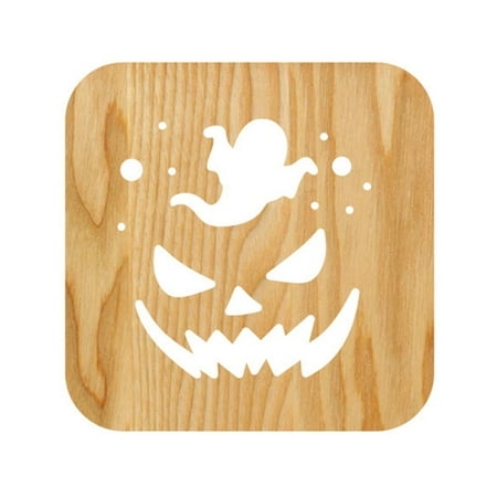 Wooden Night Light Holloween Pumpkin Ghost Pattern LED Lamp Colorful USB Powered Sleeping Lamp Bedside Lamp (Khaki)
Wooden Night Light Holloween Pumpkin Ghost Pattern LED Lamp Colorful USB Powered Sleeping Lamp Bedside Lamp (Khaki)