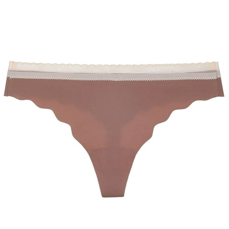 Zuwimk Panties For Women Women s Underwear Natural Beauty Seamfree Thong Khaki M