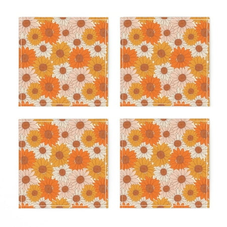 Linen Cotton Canvas Cocktail Napkins (Set of 4) - Retro Sunflower Vintage Orange Autumn Fall Print Cloth Cocktail Napkins by Spoonflower
Linen Cotton Canvas Cocktail Napkins (Set of 4) - Retro Sunflower Vintage Orange Autumn Fall Print Cloth Cocktail Napkins by Spoonflower