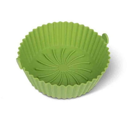 Chamat Fryer Silicone Liners-Reusable Non-Stick Fryer Silicone Pot for Ninja & Fryer Basket Green 
Chamat Fryer Silicone Liners-Reusable Non-Stick Fryer Silicone Pot for Ninja & Fryer Basket Green