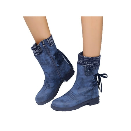 Ferndule Womens Mid Calf Boots Flats Low Heels Lace Up Shoes Winter Warm Boots Shoes Size 4.5-11
Ferndule Womens Mid Calf Boots Flats Low Heels Lace Up Shoes Winter Warm Boots Shoes Size 4.5-11