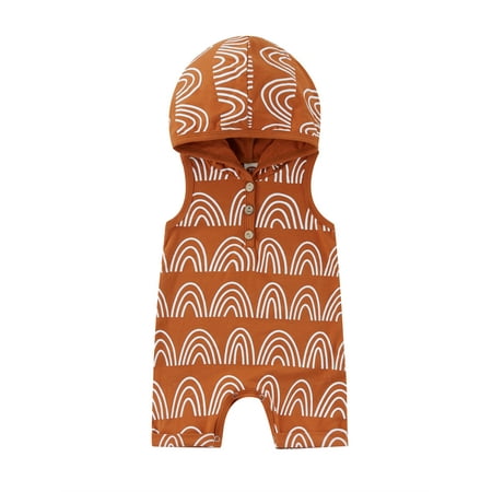 Calsunbaby Infant Boy Girl Summer Jumpsuit Rainbow Print Button Closure Sleeveless Hooded Romper Streetwear
Calsunbaby Infant Boy Girl Summer Jumpsuit Rainbow Print Button Closure Sleeveless Hooded Romper Streetwear