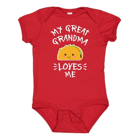Inktastic My Great Grandma Loves Me with Taco Illustration Boys or Girls Baby Bodysuit
Inktastic My Great Grandma Loves Me with Taco Illustration Boys or Girls Baby Bodysuit