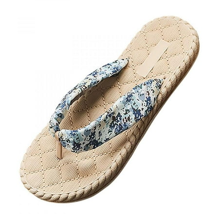 Todqot Slippers for Women- Imitation Straw Espadrille Sandals Floral Flat Beach Flat-heel Clip-on Slippers Blue 38
Todqot Slippers for Women- Imitation Straw Espadrille Sandals Floral Flat Beach Flat-heel Clip-on Slippers Blue 38