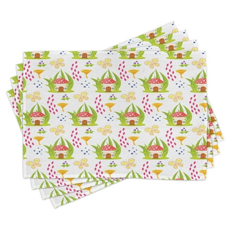 Mushroom Placemats Set of 4 Spring Forest Toadstool House Cartoon Pattern Kids Fictional Fairytale Image Art Washable Fabric Place Mats for Dining Room Kitchen Table Decor Multicolor by Ambesonne
Mushroom Placemats Set of 4 Spring Forest Toadstool House Cartoon Pattern Kids Fictional Fairytale Image Art Washable Fabric Place Mats for Dining Room Kitchen Table Decor Multicolor by Ambesonne