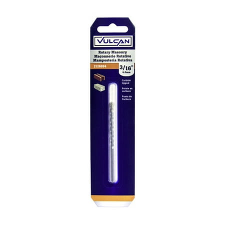 3PC Vulcan 260341OR Masonry Drill Bit 3/16 By 4 Inch