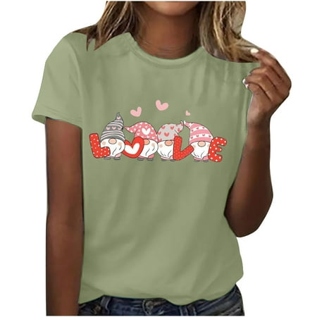 JGGSPWM Gnome Couple Valentines Day Cute Heart Love Holiday Day Pajama T-shirt Short Sleeve Blouse Crewneck Pullover Casual Loose Graphic Tunic Tee Tops Green M
JGGSPWM Gnome Couple Valentines Day Cute Heart Love Holiday Day Pajama T-shirt Short Sleeve Blouse Crewneck Pullover Casual Loose Graphic Tunic Tee Tops Green M