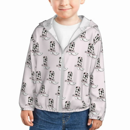 Sun Hoodie for Kids Modern Cartoon Cow Print Boots Long Sleeve Swim Fishing Shirts Sun Protection Zip Up Jacket Clothing Athletic Hoodie
Sun Hoodie for Kids Modern Cartoon Cow Print Boots Long Sleeve Swim Fishing Shirts Sun Protection Zip Up Jacket Clothing Athletic Hoodie