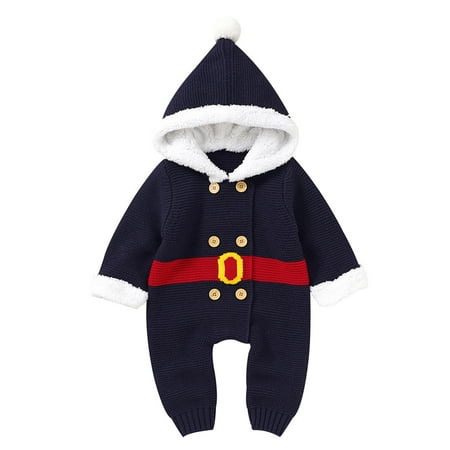 Rovga Boy Girl Christmas Knitted Sweater Baby Winter Warm Hooded Jumpsuit Romper Cotton 1 Piece Xmas Outfits Clothes Soft Comfortable Coat
Rovga Boy Girl Christmas Knitted Sweater Baby Winter Warm Hooded Jumpsuit Romper Cotton 1 Piece Xmas Outfits Clothes Soft Comfortable Coat