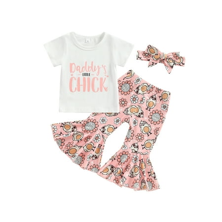 Toddler Baby Girl Easter Outfit Bunny Rabbit Short Sleeve T-Shirt Tops Bell-Bottom Flared Pants Sets Clothes
Toddler Baby Girl Easter Outfit Bunny Rabbit Short Sleeve T-Shirt Tops Bell-Bottom Flared Pants Sets Clothes