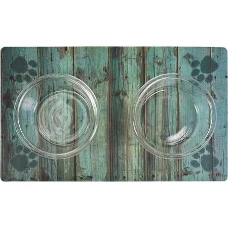 Pet Bowl Placemat Dog & Cat Food Feeding Mat - Absorbent Fabric Waterproof Backing Slip-Resistant - Machine Washable/Durable (USA Made) (12\u201d x 20\u201d) (Distressed Wood Green)
Pet Bowl Placemat Dog & Cat Food Feeding Mat - Absorbent Fabric Waterproof Backing Slip-Resistant - Machine Washable/Durable (USA Made) (12\u201d x 20\u201d) (Distressed Wood Green)
