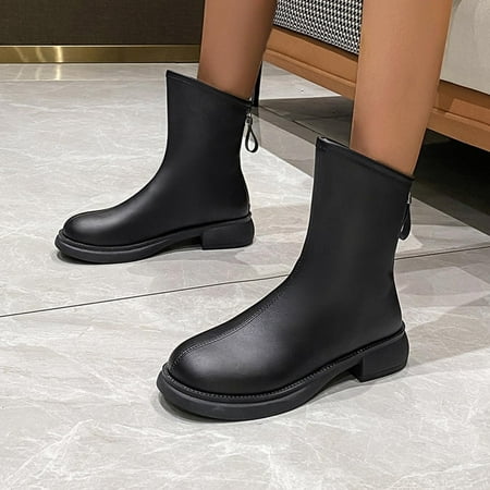 Ladies Shoes Fashion Boots Solid Color Round Toe Middle Heel Heel Back Zipper Short Boots
Ladies Shoes Fashion Boots Solid Color Round Toe Middle Heel Heel Back Zipper Short Boots