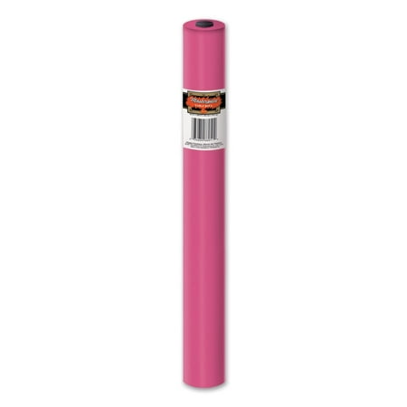 100' Bubblegum Pink Disposable Plastic Banquet Party Table Cloth Roll