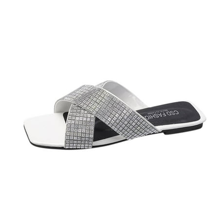 KaLI_store Sandals Women Women s Sandals Summer Flat Thong Cross Strappy Sandals Trendy Roman Shoes White
KaLI_store Sandals Women Women s Sandals Summer Flat Thong Cross Strappy Sandals Trendy Roman Shoes White