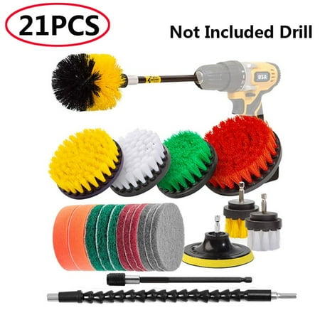 Detailing Brush Set Car Cleaning Brush Power Scrubber Drill Brush Car Leather Air Vent Rim Cleaning Dust Dust Cleaning Tool