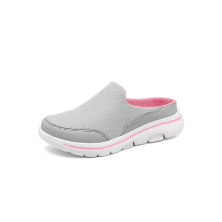 Fangasis Womens Slip-on Sneakers Mens Breathable Backless Mule Walking Flats Shoes Gray Pink 5.5
Fangasis Womens Slip-on Sneakers Mens Breathable Backless Mule Walking Flats Shoes Gray Pink 5.5