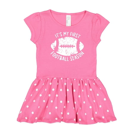 Inktastic It s My 1st Football Season Distressed Gift Baby Girl Dress