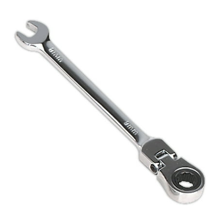 Sealey Fhrcw08 Flexi-Head Ratchet Combination Spanner 8Mm