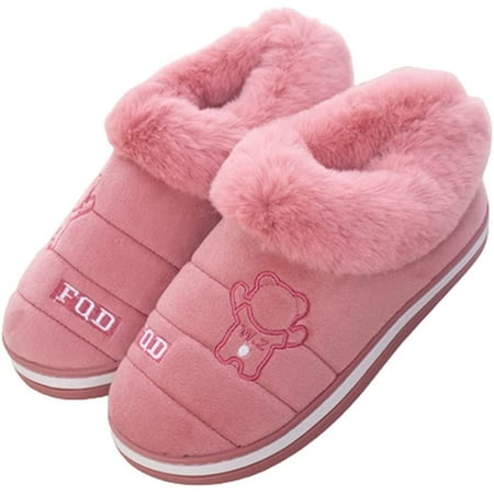 DanceeMangoo Fluffy Fur Warm Slippers for Women Men Soft Furry Cute Bear Print House Shoes Indoor Wrap Heel
DanceeMangoo Fluffy Fur Warm Slippers for Women Men Soft Furry Cute Bear Print House Shoes Indoor Wrap Heel