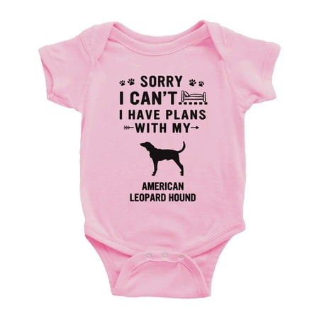 Sorry I Can t I Have Plans With My American Leopard Hound Love Pet Dog Cute Baby Bodysuit Baby Clothes (Pink 6-12 Months)
Sorry I Can t I Have Plans With My American Leopard Hound Love Pet Dog Cute Baby Bodysuit Baby Clothes (Pink 6-12 Months)