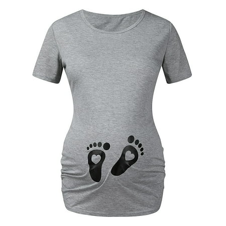 Tangnade pregnant costumes for women maternity dress Women Maternity Short Sleeve Baby Feet Heart Print T-shirt Cartoon Graphic Tops
Tangnade pregnant costumes for women maternity dress Women Maternity Short Sleeve Baby Feet Heart Print T-shirt Cartoon Graphic Tops
