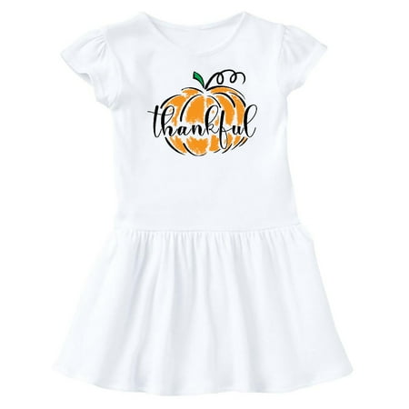 Inktastic Thankful Pumpkin in Orange Gift Baby Girl Dress