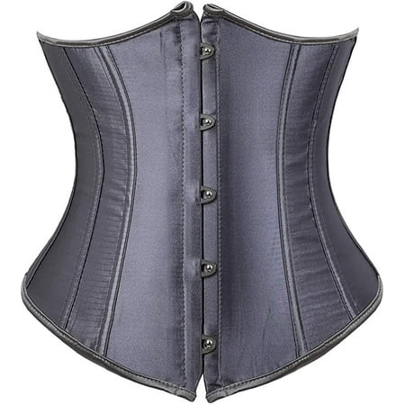 QWZNDZGR Women s 9427 Lace Up Boned Underbust Waist Trainer Corset