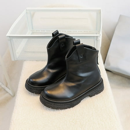 ZMHEGW Children Shoes Autumn And Winter Girls Thick Bottom Flat Bottom Non Slip Solid Color Simple Back Zipper Comfortable Boots For Girls
ZMHEGW Children Shoes Autumn And Winter Girls Thick Bottom Flat Bottom Non Slip Solid Color Simple Back Zipper Comfortable Boots For Girls