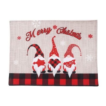 QUSENLON Christmas Gnome Placemat Plaid Snowflake Print Heat-Resistant Table Mat Decor
QUSENLON Christmas Gnome Placemat Plaid Snowflake Print Heat-Resistant Table Mat Decor