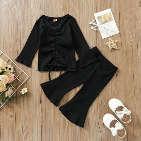 DAETIROS Versatile Cute Bottoms Comfy Casual Baby Elastic Stripe Girls Trousers Black
DAETIROS Versatile Cute Bottoms Comfy Casual Baby Elastic Stripe Girls Trousers Black