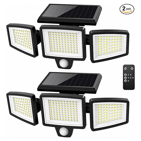 Solar Outdoor Lights 2500LM 210 LED Security Lights with Remote Control IP65 Waterproof 270° Wide Angle Flood Wall Lights with 3 Mode(2 Packs)
Solar Outdoor Lights 2500LM 210 LED Security Lights with Remote Control IP65 Waterproof 270° Wide Angle Flood Wall Lights with 3 Mode(2 Packs)