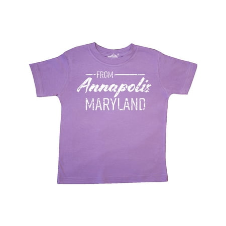 Inktastic From Annapolis Maryland in White Distressed Text Gift Toddler Boy or Toddler Girl T-Shirt
Inktastic From Annapolis Maryland in White Distressed Text Gift Toddler Boy or Toddler Girl T-Shirt