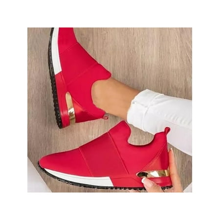 Lumento Women Sneakers Workout Athletic Shoes Comfort Non-Slip Sport Sneaker Outdoor Fashion Slip On Red 8
Lumento Women Sneakers Workout Athletic Shoes Comfort Non-Slip Sport Sneaker Outdoor Fashion Slip On Red 8