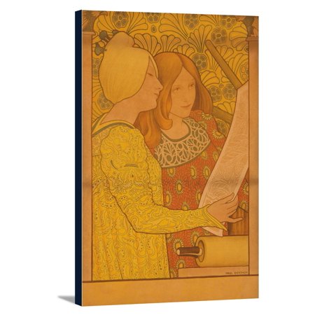 Saoln des Arts Liberaux Vintage Poster (artist: Berthon) France c. 1900 (12x18 Gallery Wrapped Stretched Canvas)