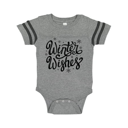 Inktastic Winter Wishes Hand Lettering in Black with Snowflakes Gift Baby Boy or Baby Girl Bodysuit
Inktastic Winter Wishes Hand Lettering in Black with Snowflakes Gift Baby Boy or Baby Girl Bodysuit