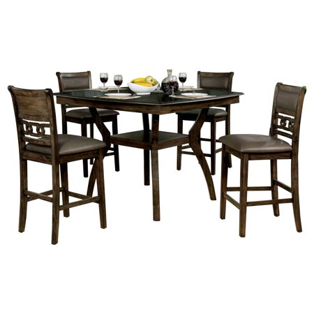 Furniture of America Vandusen 5 Piece Counter Height Table Set
