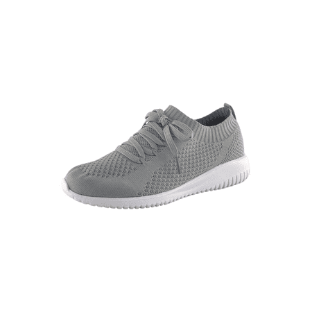 Nest Shoes Women s Lightweight Lace Up Sneakers Apex Collection Grey