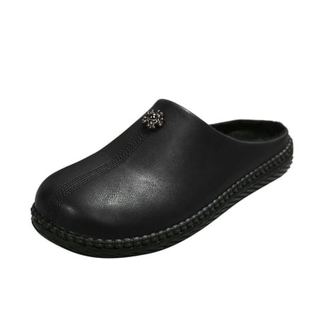 Ladies Fashion Retro Solid Color Leather Casual Shoes Plush Warm Flat Cotton Slippers Cotton Slippers for Women
Ladies Fashion Retro Solid Color Leather Casual Shoes Plush Warm Flat Cotton Slippers Cotton Slippers for Women