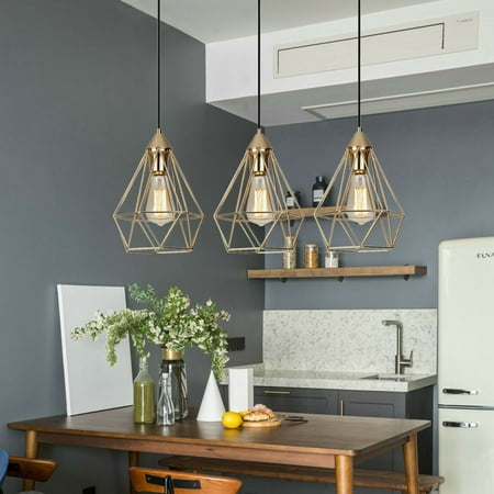 Loyalheartdy Vintage Industrial Chandelier Champagne Gold Metal 60W 3xE26 Pendant Light Adjustable Hanging Lamp for Kitchen
Loyalheartdy Vintage Industrial Chandelier Champagne Gold Metal 60W 3xE26 Pendant Light Adjustable Hanging Lamp for Kitchen