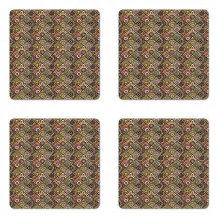 Moroccan Coaster Set of 4 Mexican Ornaments with Abstract Old Fashioned Mandala Checkered Square Hardboard Gloss Coasters Standard Size Multicolor by Ambesonne
Moroccan Coaster Set of 4 Mexican Ornaments with Abstract Old Fashioned Mandala Checkered Square Hardboard Gloss Coasters Standard Size Multicolor by Ambesonne