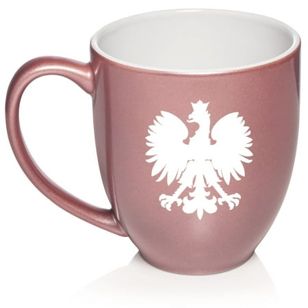 Poland Polish Eagle Ceramic Coffee Mug Tea Cup Gift (16oz Rose Gold)